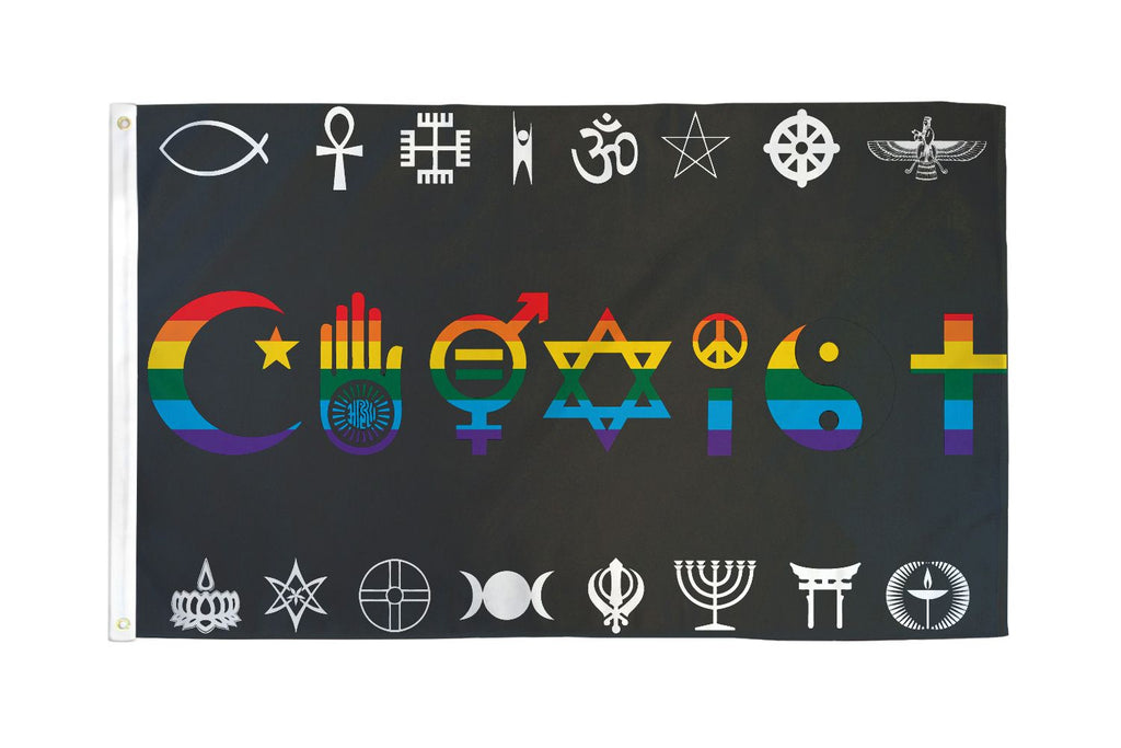 Coexist Rainbow Waterproof Flag