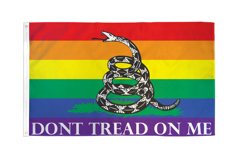 Don't Tread on Me (Rainbow) Gadsden Flag – FlagsMart