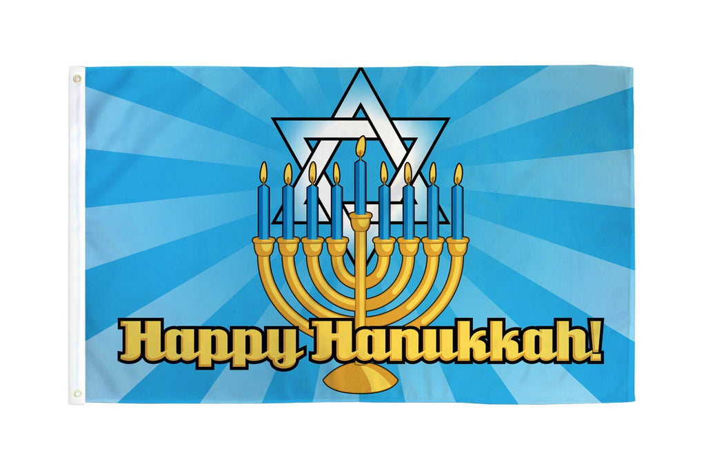 Happy Hanukkah Flag